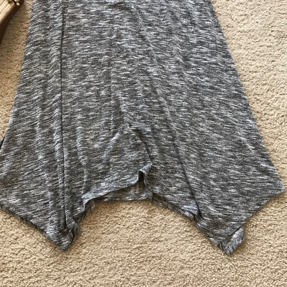 Marbled Grey Handkerchief Hem Tunic Dress - Picture 4 of 5